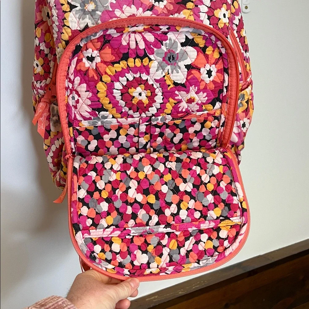Vera Bradley Floral Quilted Pink Backpack- OS‎